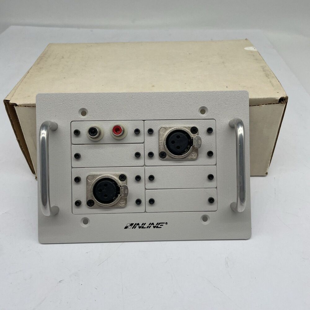 Inline XLR RCA Wall Plate AV Panel Modular Aluminum 10271-81 A *NEW OPEN BOX